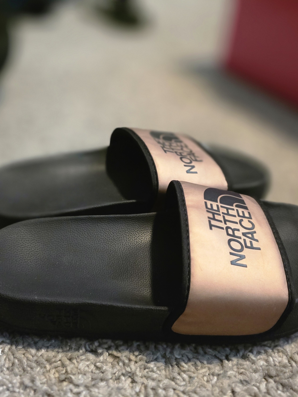The North Face Men’s Black & Rose Gold Slide Sandals